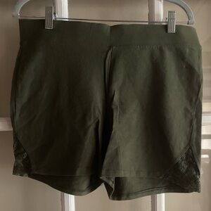 5" Bike Short - Lace Inset Green